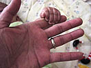 Mai and Dad's hands